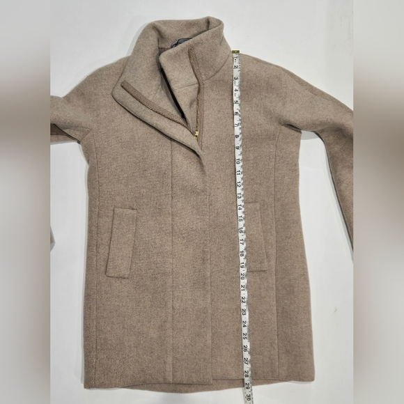 J Crew Women's Tan Beige Wool Blend City Coat Mid Length Size 2P - Picture 14 of 14
